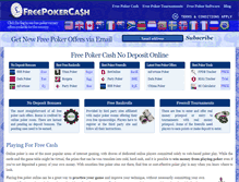 Tablet Screenshot of freepokercash.com